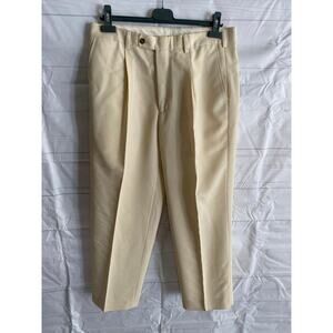 Cubavera Pleated Front Tan Rayon/Polyester Blend Pants 34Wx27.5L